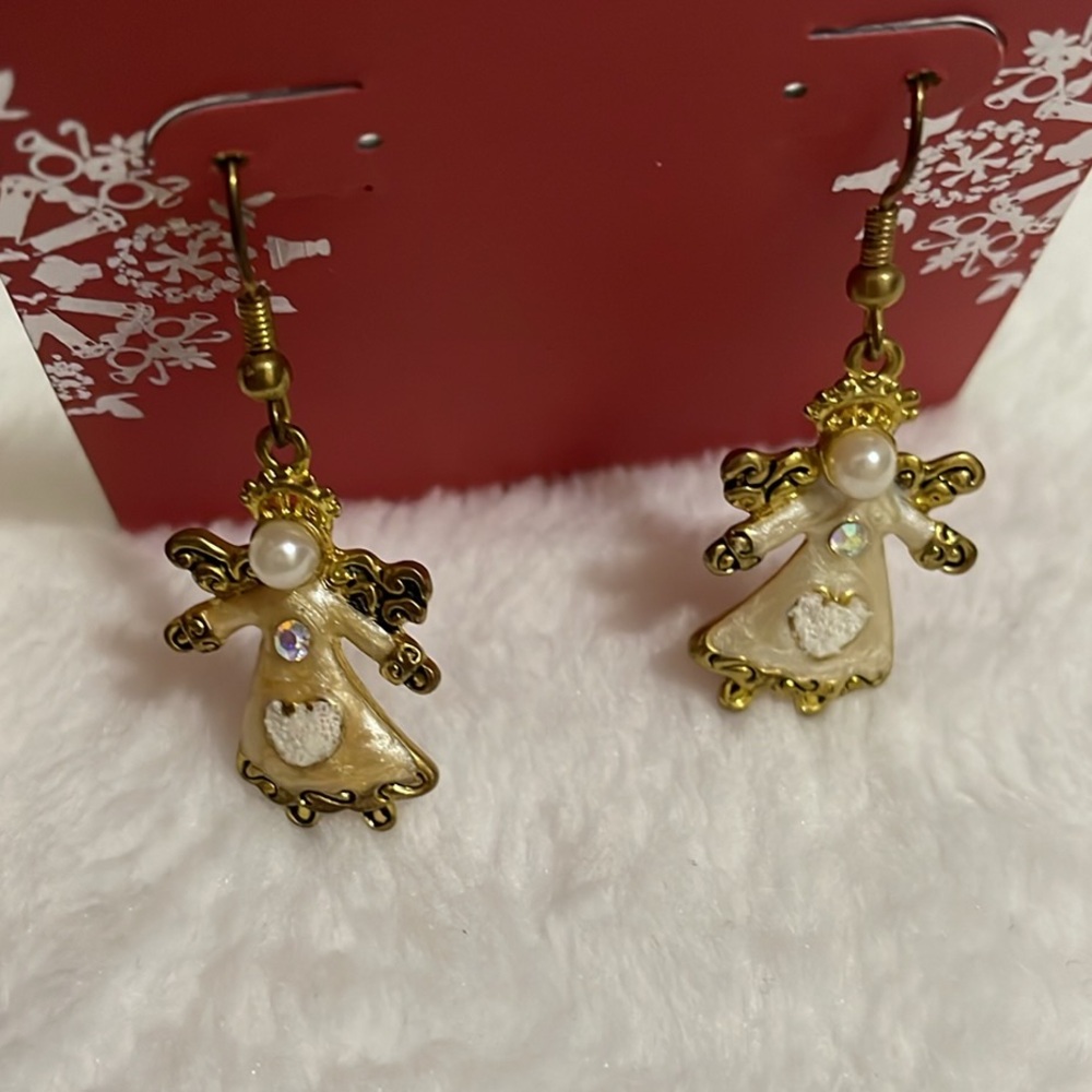 🆓 | Christmas Angel Earrings • Happy Holidays